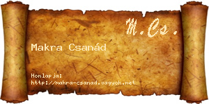 Makra Csanád névjegykártya